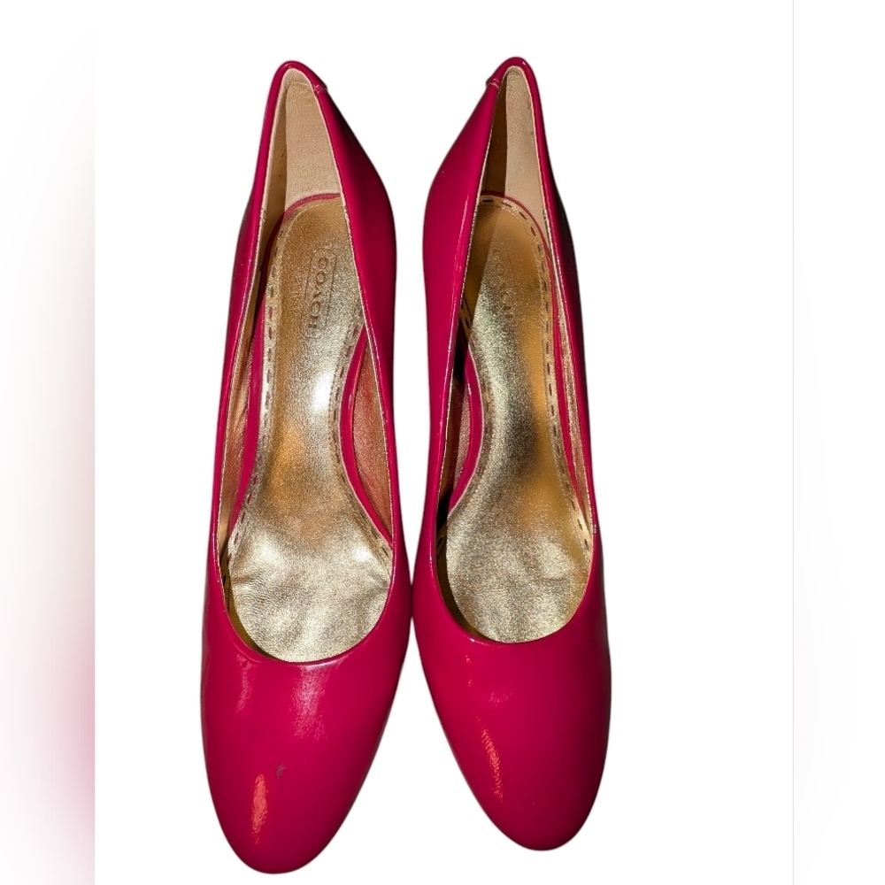Coach Sheri Pink Berry Pumps- EUC Size 8B